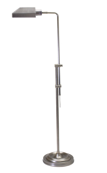 House of Troy Coach Adjustable Antique Silver Pharmacy Floor Lamps