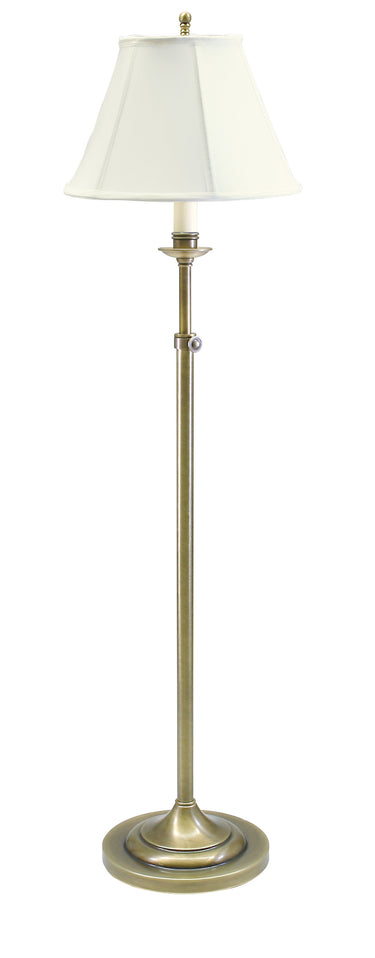 House of Troy Club Adjustable Antique Brass Floor Lamps