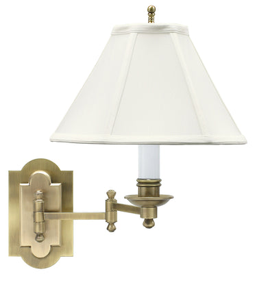 House of Troy Club Antique Brass Wall Swing Lamp