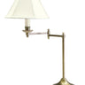 House of Troy Club 25" Antique Brass Table Lamps with swing arm