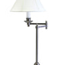House of Troy Club 25" Antique Silver Table Lamps with swing arm