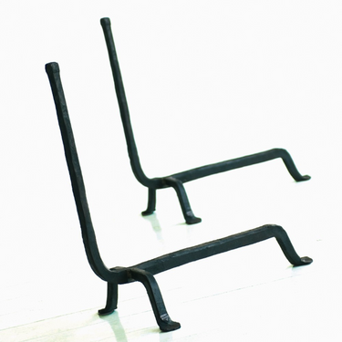 Conmoto Ferro & Fuoco Andirons, tall, pair of tall andirons