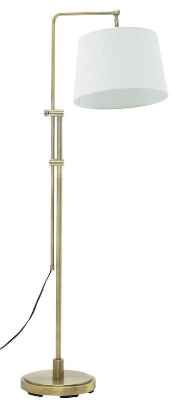 House of Troy Crown Point Antique Brass Floor Bridge Lamp