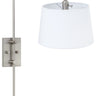 House of Troy Crown Point Satin Nickel Wall Bridge Lamp