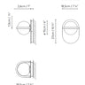 Measurements for the C-Ball W (1L) (line drawing)