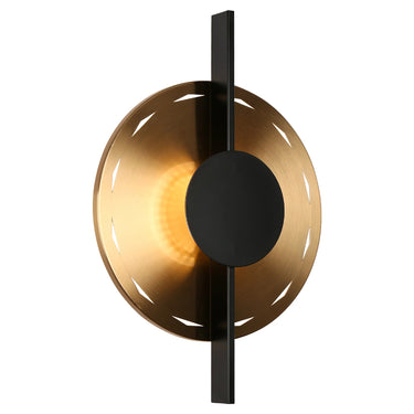 Modern Acrylic Wall Sconce in Matte Black and Brass