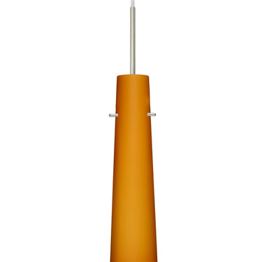 Besa Camino Amber Matte glass cylinder pendant light for dining room and bar applications