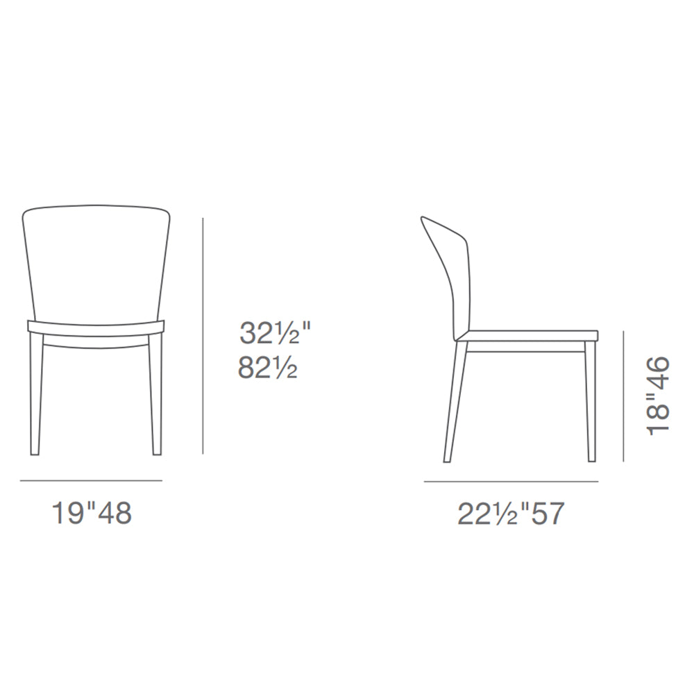 Capri Wood Dining Chair Fabric HB by SohoConcept