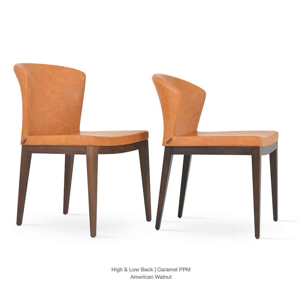 Capri Wood Dining Chair Leather HB by SohoConcept