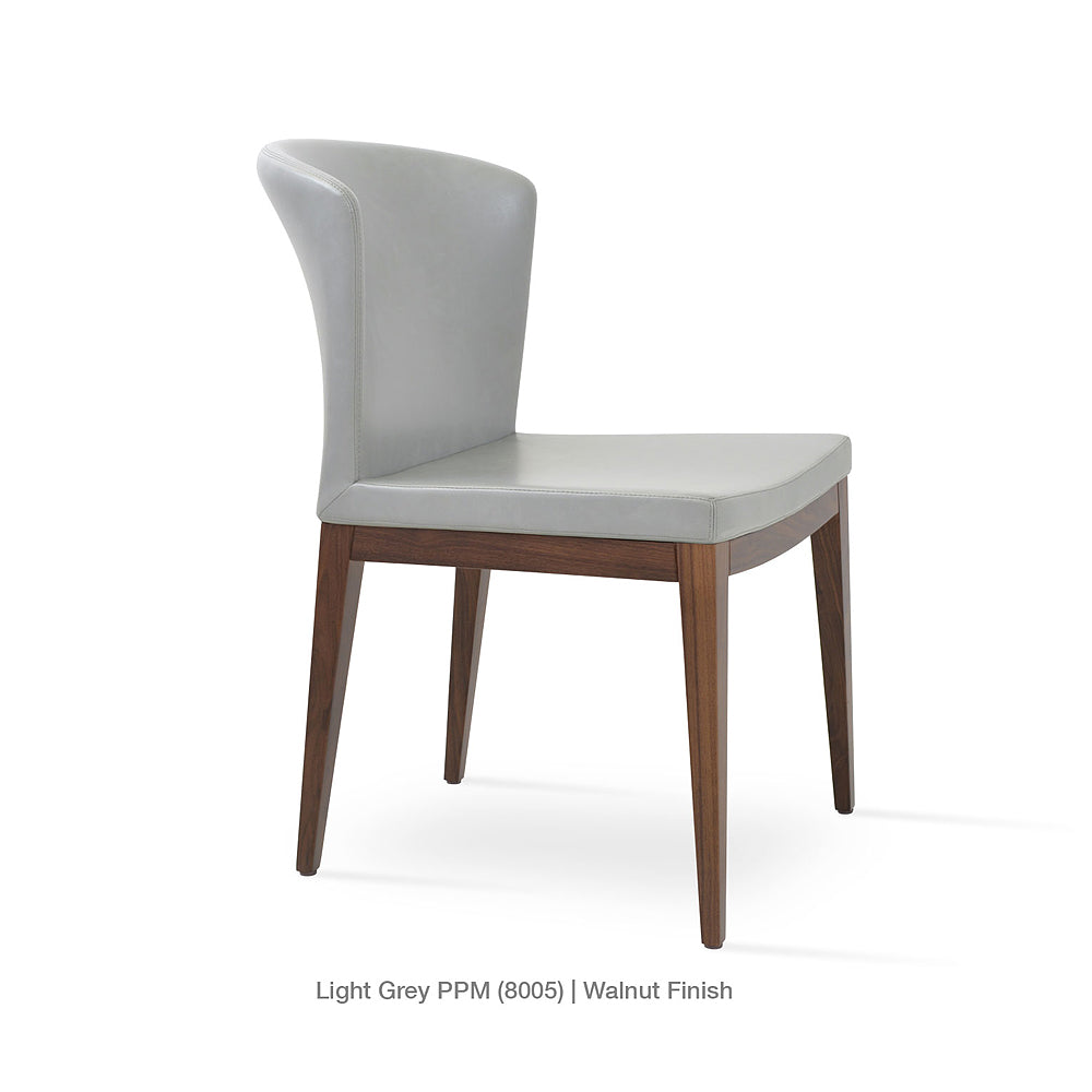Capri Wood Dining Chair Leather HB by SohoConcept