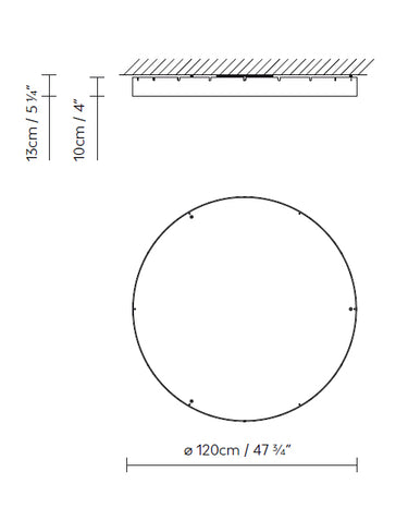 Measurements for the Castle C120 (line drawing)