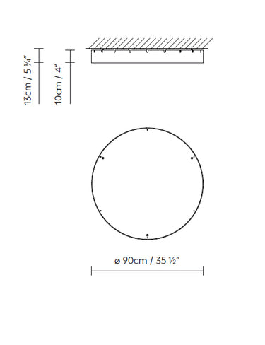 Measurements for the Castle C90 (line drawing)