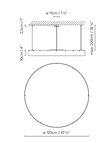 Measurements for the Castle S120 (line drawing)