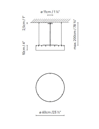 Measurements for the Castle S60 (line drawing)