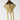 Adjustable height Cathedral Pendant Light, perfect for dining tables and kitchen islands, natural brass finish.