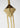 Adjustable height Cathedral Pendant Light, perfect for dining tables and kitchen islands, natural brass finish.