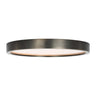 Dark bronze 18 inch circular LED flush mount ceiling light, Kelly Wearstler design