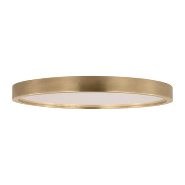 Natural brass round flush mount for dining room, 22 inch, Visual Comfort Modern, ETL listed