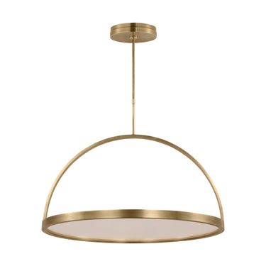 Cerne 36" round LED chandelier by Kelly Wearstler for modern residential & commercial spaces.