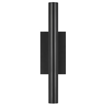 Chara 16 inch black outdoor LED wall sconce, modern up and down lighting by Visual Comfort Modern.