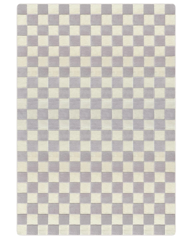 Lilac & White Checkerboard Rug by Maison Deux, photo 1