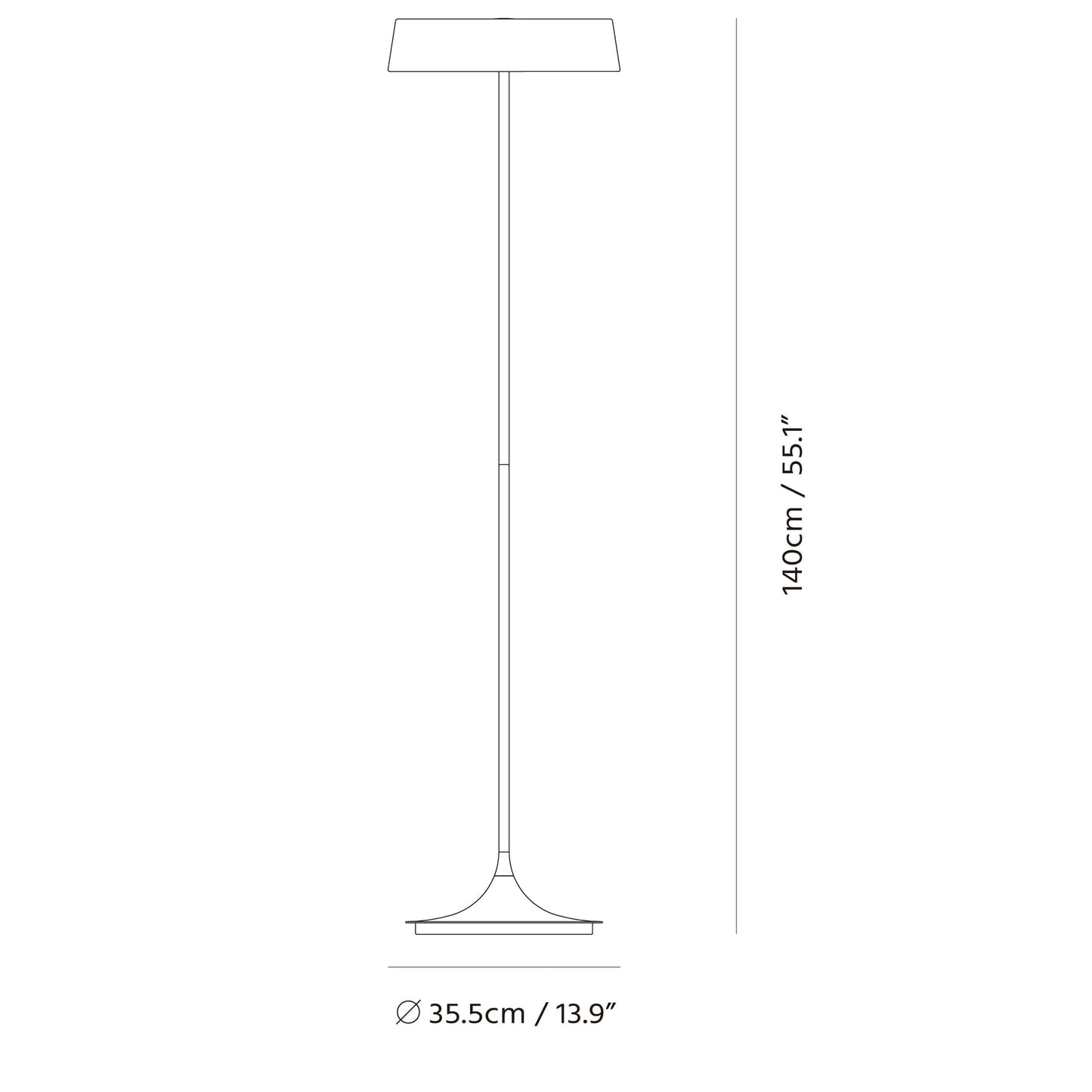 Seed Design China LED Floor Lamp Gold