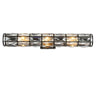 Glam Crystal Wall Sconce in Black and Brass