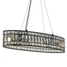 Chispa 4-Light Black Crystal Chandelier - Dimmable Feature