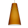 Amber matte glass shade for modern pendant lighting fixture