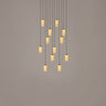 Santa & Cole Cirio Cascada 12-light chandelier with warm LED lighting for modern hotel and residential spaces