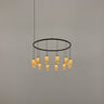Luxury circular LED chandelier by Santa & Cole for modern interiors