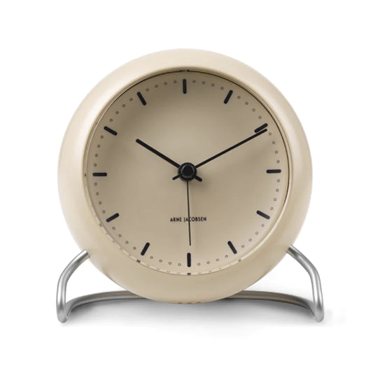 City Hall Alarm Clock - Sandy Beige of Arne Jacobsen