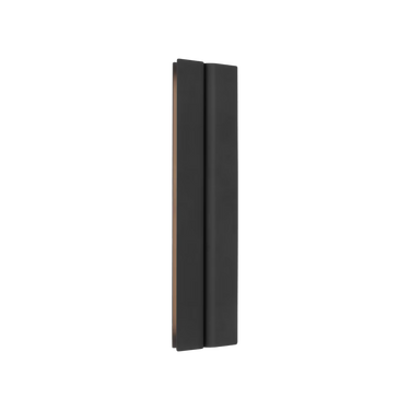 Cloak 18 vanity light in Nightshade Black finish with modern slim wall design