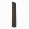 Slim black LED vanity light for luxury bathroom and powder room lighting