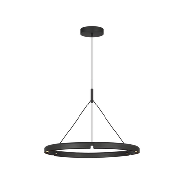 Cloak 30 chandelier in Nightshade Black by Visual Comfort with modern integrated LED lighting