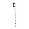 Collier 28 inch crystal wall sconce natural brass finish installed in modern living room