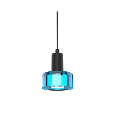 Modern blue translucent pendant light with 3000K LED