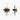 Combrocollia LED Wall Sconce, Black and Brass, Crystal Accents, 1-Light