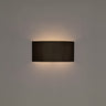Comodin Rectangular Wall Lamp by Santa & Cole in Black Ribbon finish with warm ambient LED lighting
