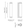 Measurements for the Slim Skin W700 (line drawing)