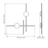 B.lux Crosshatch Pendant S - M Pendant lamp by Brad Ascalon dimensions drawing