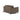 Cubed full-size sofa bed with arms in 411 Esina Cedar Brown upholstery