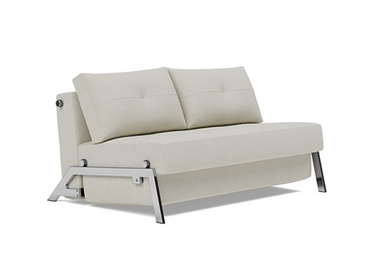 Innovation Living Cubed Full Size Sleeper Sofa with Chrome Legs in 527 Mixed Dance Natural