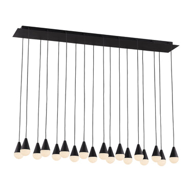 Cupola Alabaster 18 Light Chandelier by Visual Comfort. Dimmable LED living room lighting in nightshade black. Customize your space with this modern design.