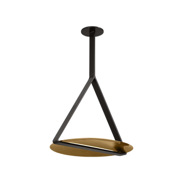 Cymbal Large Pendant Light in Dark Bronze and Natural Brass finish by Visual Comfort