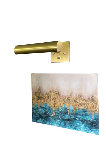 House of Troy Direct Wire Contemporary 9" Satin Brass Picture Lights
