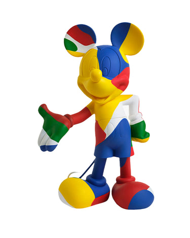 Mickey KAMO by Jean-Charles de Castelbajac by Leblon Delienne, Multicolor camouflage colorway, 30 cm