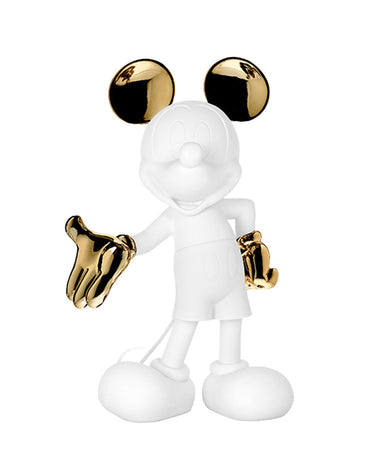 Mickey Welcome by Leblon Delienne, White & Gold colorway, 30 cm