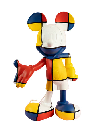 Mickey Welcome Art Collection by Leblon Delienne, Multicolor (Mondrian primary colors) colorway, 30 cm