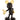Mickey Welcome by Leblon Delienne, Black & Gold colorway, 30 cm